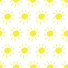 Pattern yellow sun illustration, summer days, sunshine	