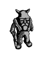 Zwerg mit Spitzhacke Bergbau 