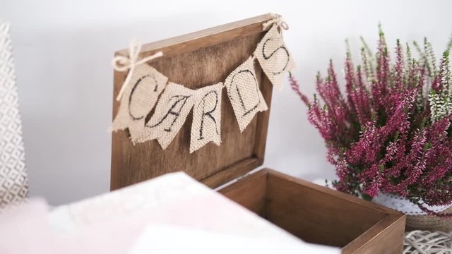 Wery beautiful wooden wedding card box