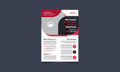 Corporate Business Promotional Flyer Design Template, Marketing Leaflet