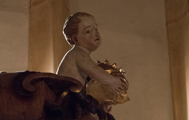Angel figure in a church