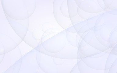 Abstract white background. Backdrop with light transparent bubbles. 3D illustration