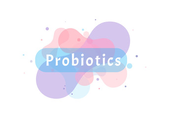 Probiotics bacteria logo.