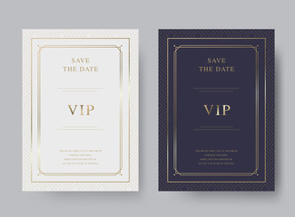 Vintage luxury vector invitation card template