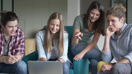 a group of young people together smiling