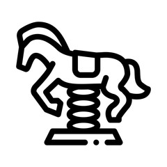 horse ride for children icon vector. horse ride for children sign. isolated contour symbol illustration