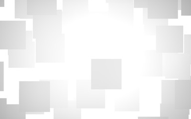 White abstract background. Misty backdrop with grey squares. 3D illustration