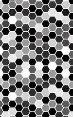 White honeycomb with a gradient color. Isometric geometry. 3D illustration