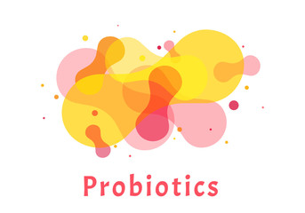 Probiotics bacteria logo.