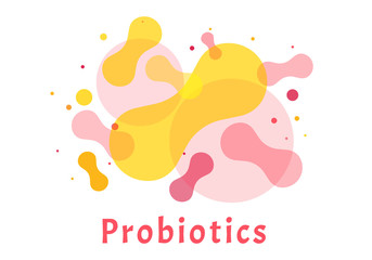 Probiotics bacteria logo.