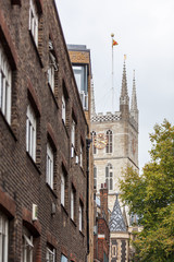 Southwark Cathedral as seen from Winchester Walk, London SE1