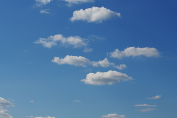 Light little clouds against the blue sky