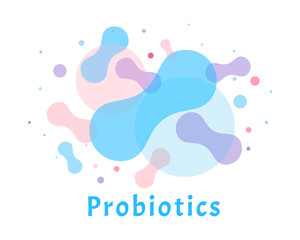 Probiotics bacteria logo.