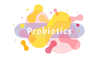 Probiotics bacteria logo.