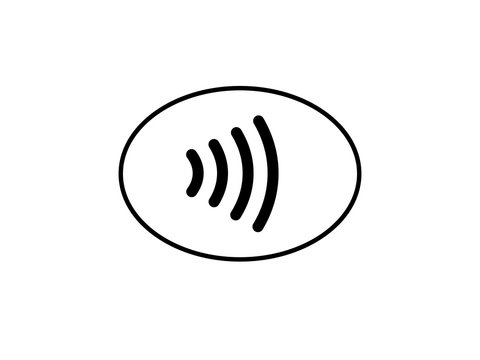 NFC vector icon. Simle wave sign isolated on white