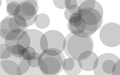 Translucent circles on a white background. 3D illustration