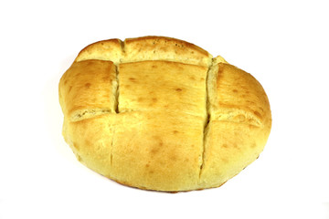 pain oriental sur un fond blanc