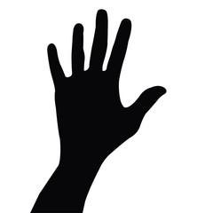 Obraz premium a hand silhouette vector