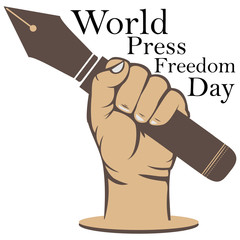 Creative Vector illustration for World Press Freedom Day .