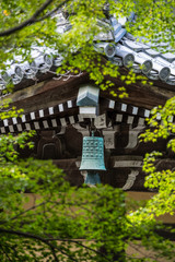 Roof Detail and Bell of the Hatto Main Ceremony Hall, Nanzen-ji Temple, Kyoto Japan