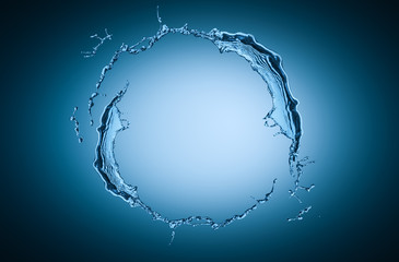 blue ring  water splash