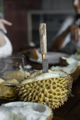 durian lies on the table