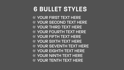 Bullet Point Checklist Overlay