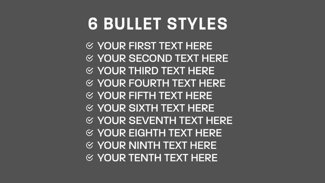 Bullet Point Checklist Overlay