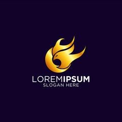 awesome colorful gradient artwork bird eagle logo template