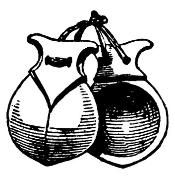 black and white castanets musical instrument clip art preview