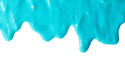 Blue slime isolated on a white background