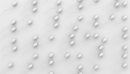 White sperm race concept