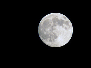 full moon on black background