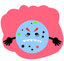 creative virüs vector illustration.  eps10