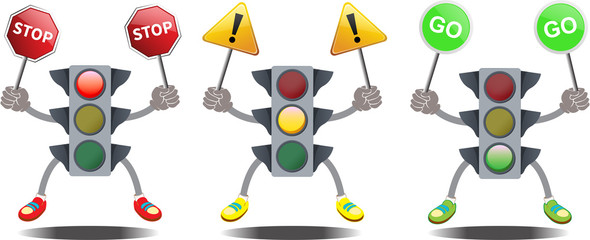 design vector set of traffic lights