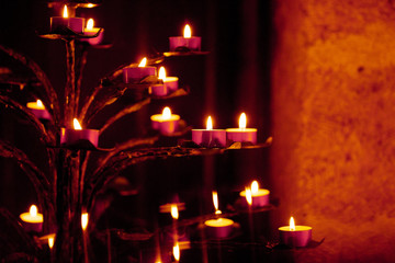candles in the church