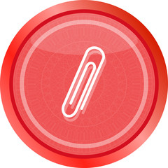 clip sign on web icon button . Trendy flat style sign isolated on white background