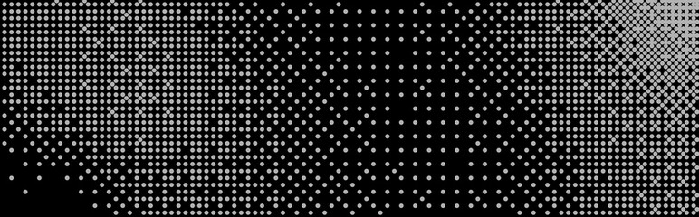 Gradient Pop-art backdrop. Vector surface design  Abstract monochrome half-ton White and black texture with dots.