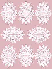 Flower damask ornate seamless pattern. Vector surface design for fabric, apparel textile, book, interior, wallpaper