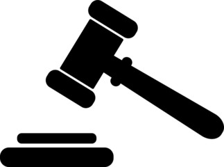 Hammer of justice - vector icon. Auction icon Flat. Gavel icon. Judge gavel icon vector. 
