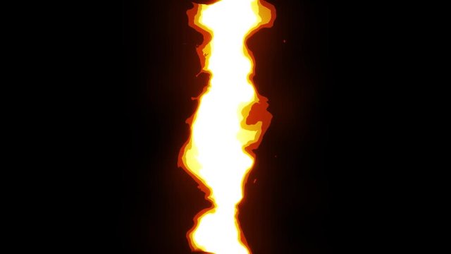 Comic Manga Fire Fx Dynamic Action Patterns/ 4k animation of a comic cartoon 2d fire and flames effect with posterized burning waves patterns