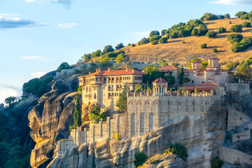 Large Greek Monastery on the Rock