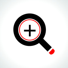 vector illustration of a magnifying glass