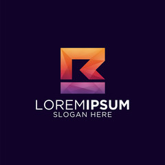 letter m and r logo design vector illustration premium vector 3d colorful gradient color m and r with masculine style symbol