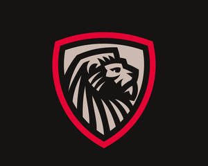 Lion modern logo. King emblem design editable for your business. Lion vector illustration.