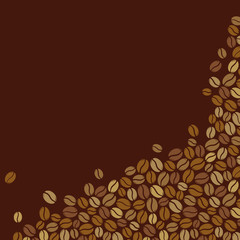 Blank coffee beans square frame