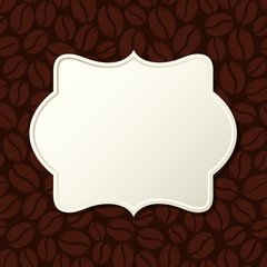 Blank coffee beans frame