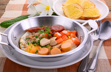 Fried eggs for breakfast,healthy food