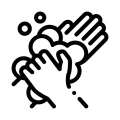 soap foam for washing hands icon vector. soap foam for washing hands sign. isolated contour symbol illustration