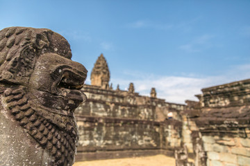 Fototapeta na wymiar Bakong Prasat temple in Angkor Wat complex, Siem Reap, Cambodia.